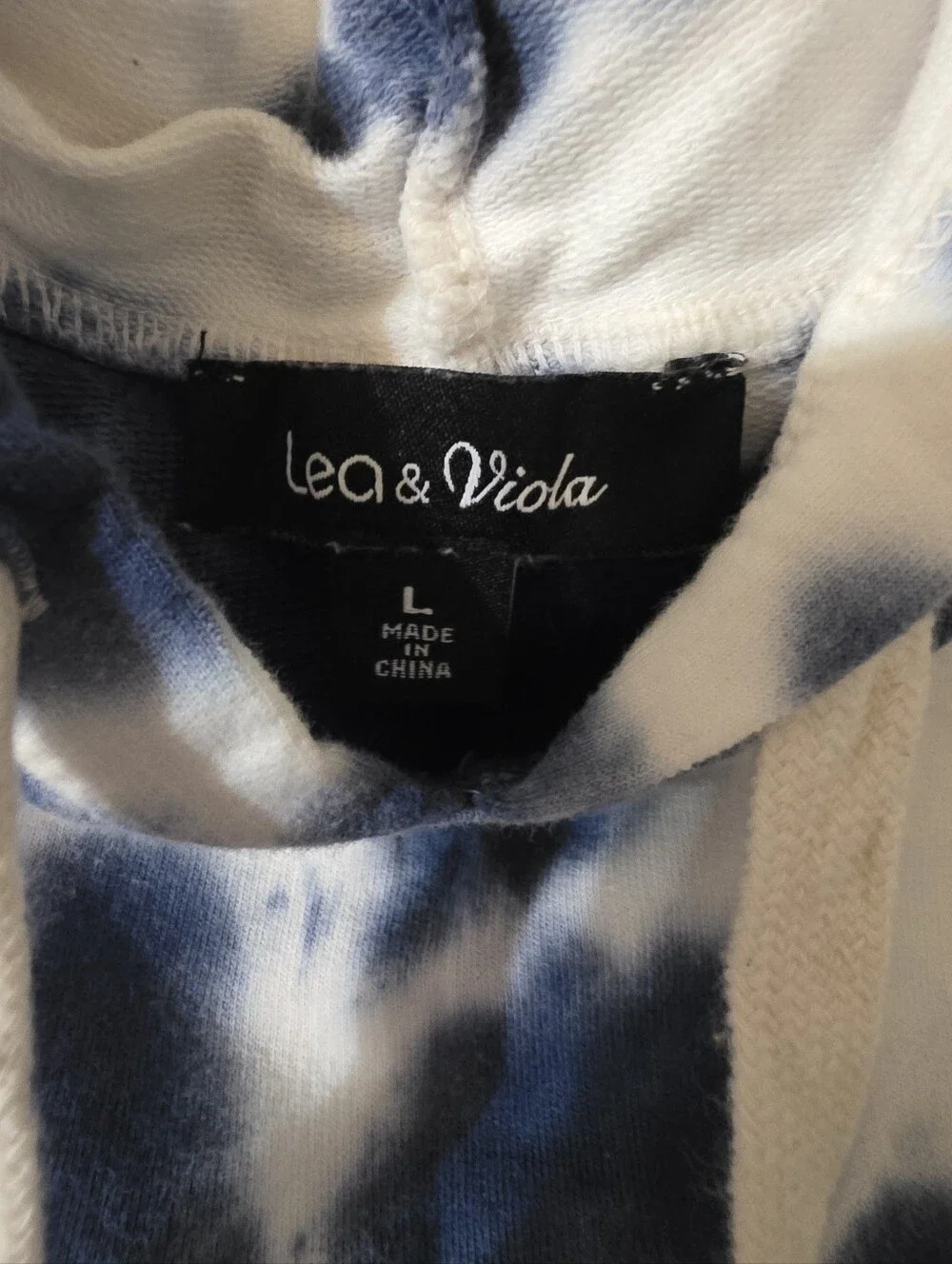 Lea & Viola Navy and White Tie-Dye Jogger Sweatpants with matching hoodie